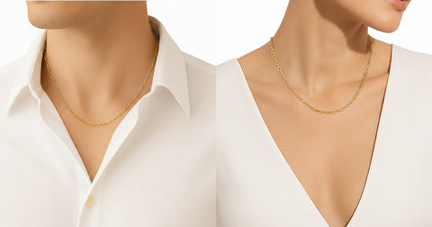 20'' Link Yellow Gold 2MM