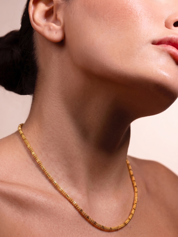 20'' Fancy Yellow Gold Chain  2.5MM