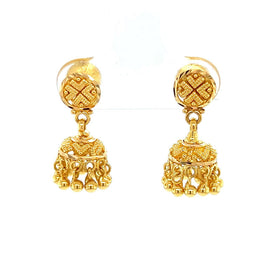 22K Gold Beaded Baby Jhumka Earrings