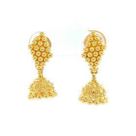 22K Gold Small Bubble Jhumka Earrings