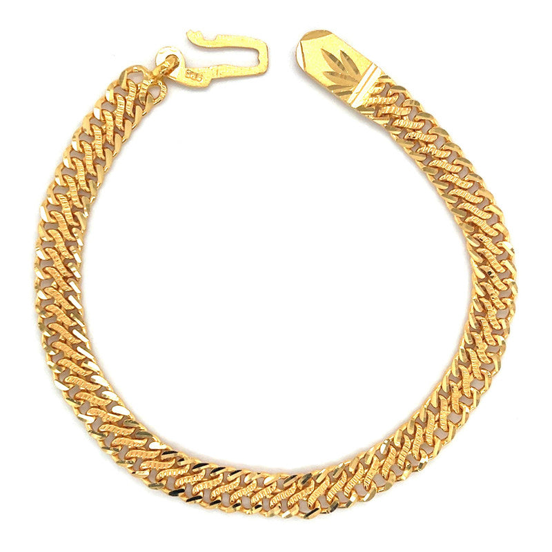 22K Gold Men's Reversible Figure 8 Bracelet – Gold Palace