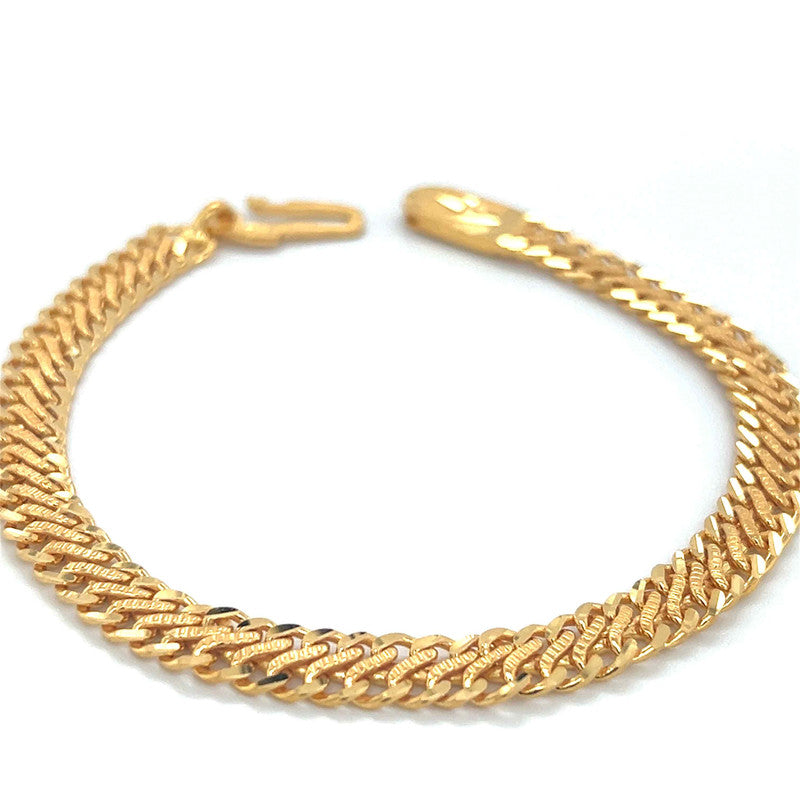 22K Gold Men's Reversible Figure 8 Bracelet