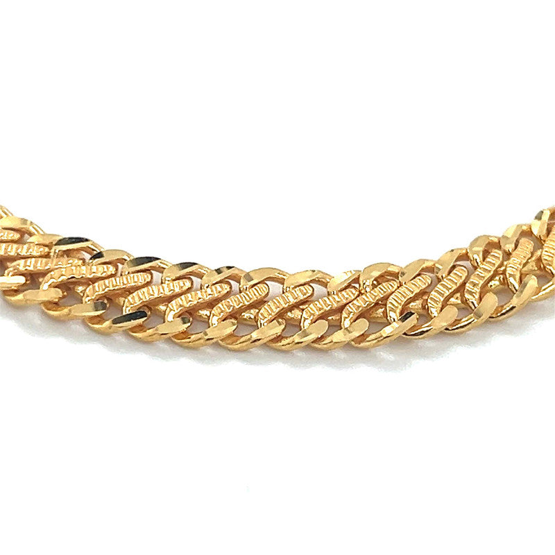 22K Gold Men's Reversible Figure 8 Bracelet