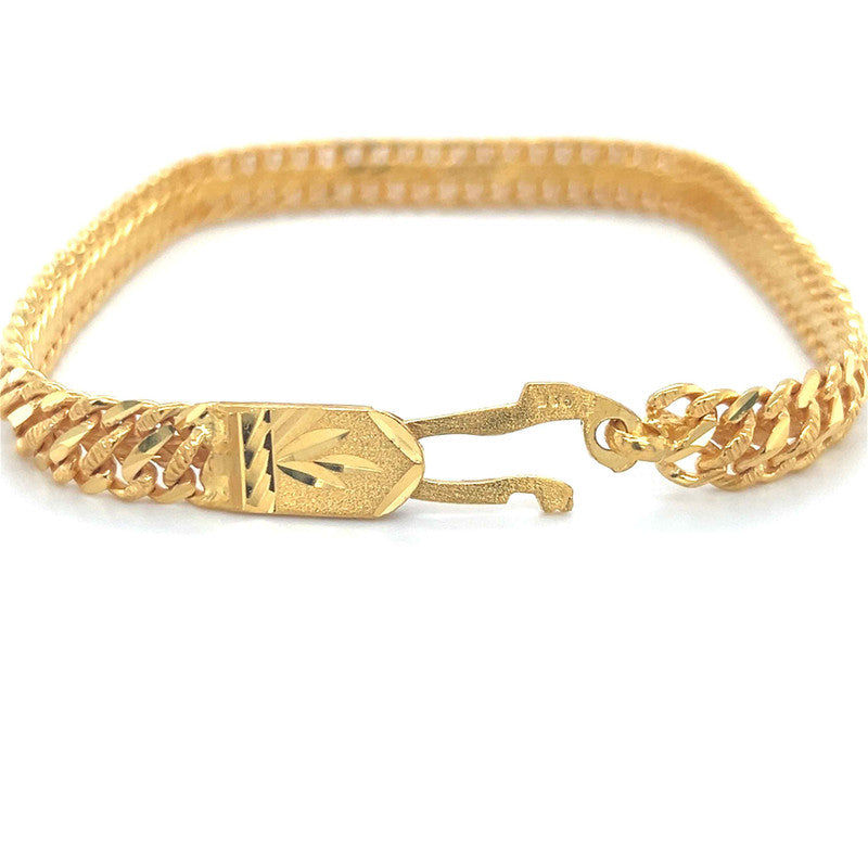 22K Gold Men's Braided Design Bracelet