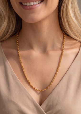 22'' Rope Yellow Gold 2.7MM