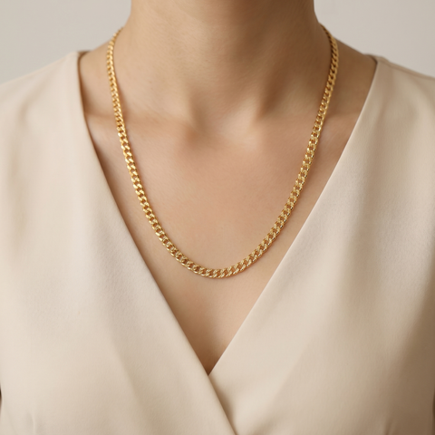 22'' Miami Cuban Yellow Gold Chain 4.7MM