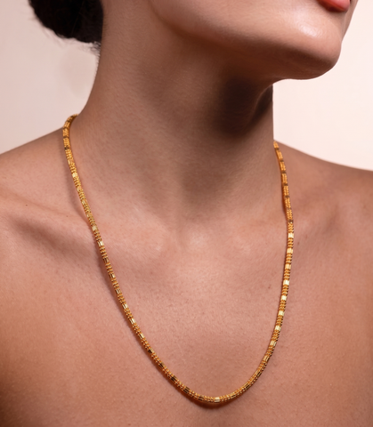 22'' Fancy Yellow Gold Chain 2.5MM