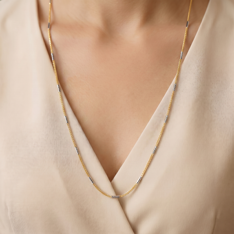 22'' Fox Two Tone Gold Chain 1.5MM