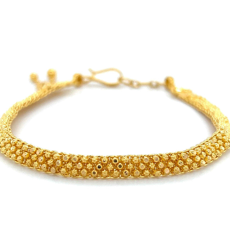 22K Gold Flat Woven Bracelet