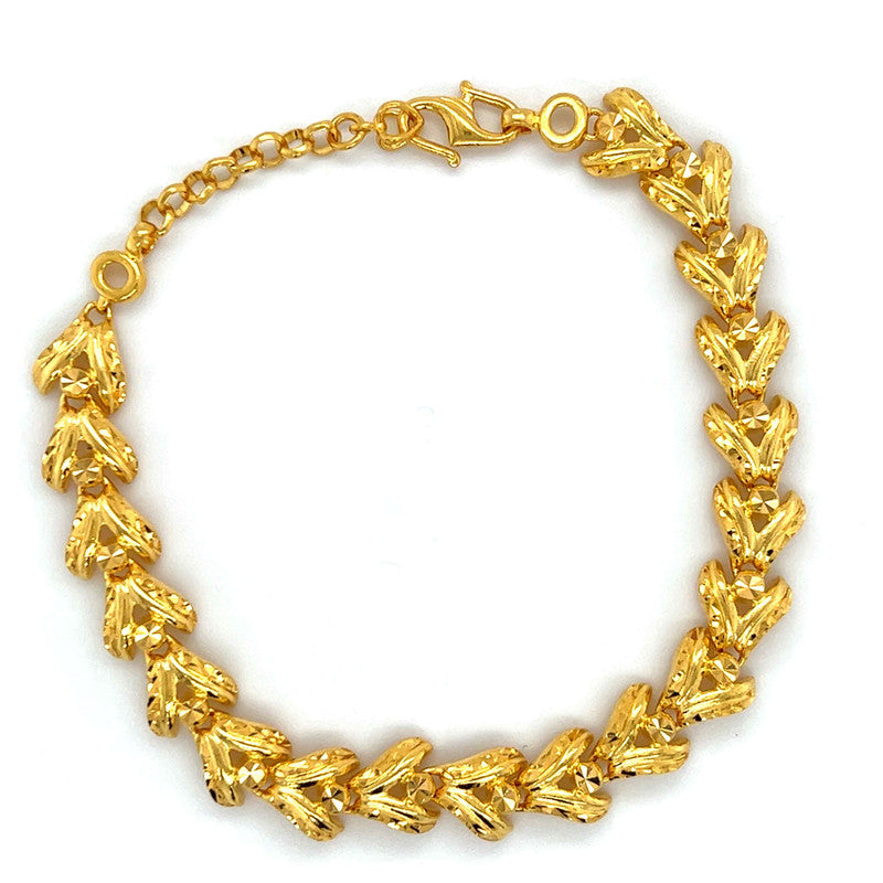 22K Gold Statement Bracelet