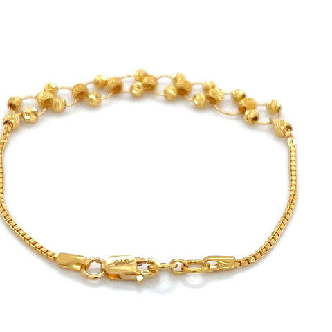 22K Gold Dazzling Bead Bracelet