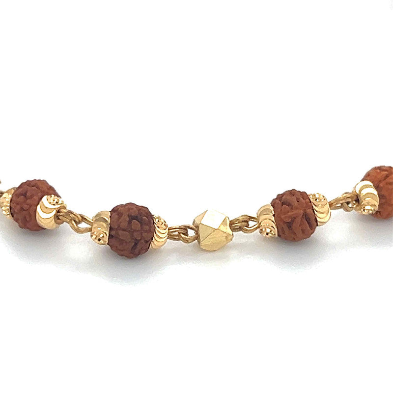 22K Gold Lightweight Golde Cap Rudraksha Bracelet