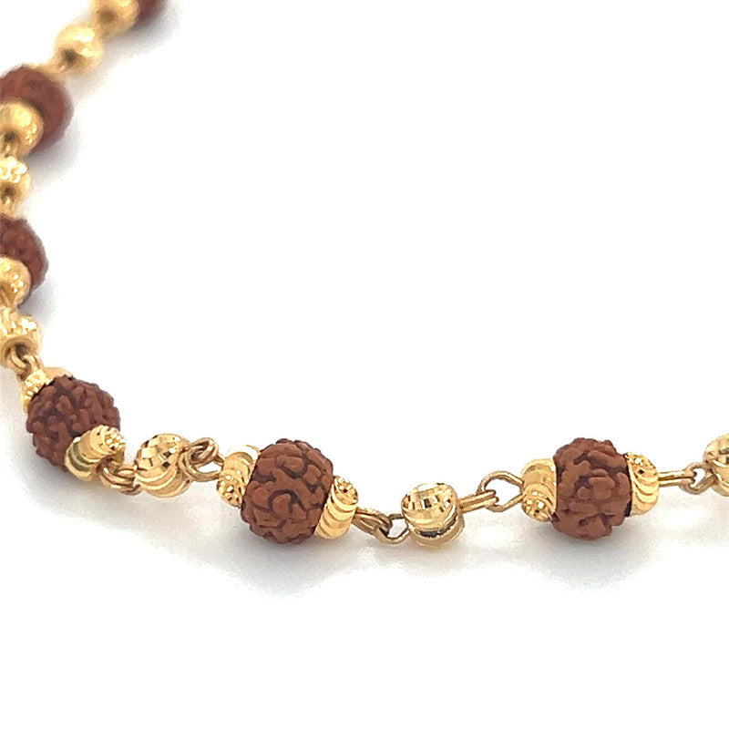 22K Gold Lightweight Rudraksha Beads Bracelet