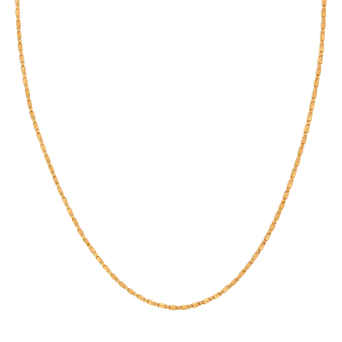 16'' Yellow Gold Fancy Chain 2MM