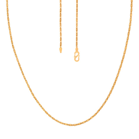16'' Yellow Gold Fancy Chain 2MM