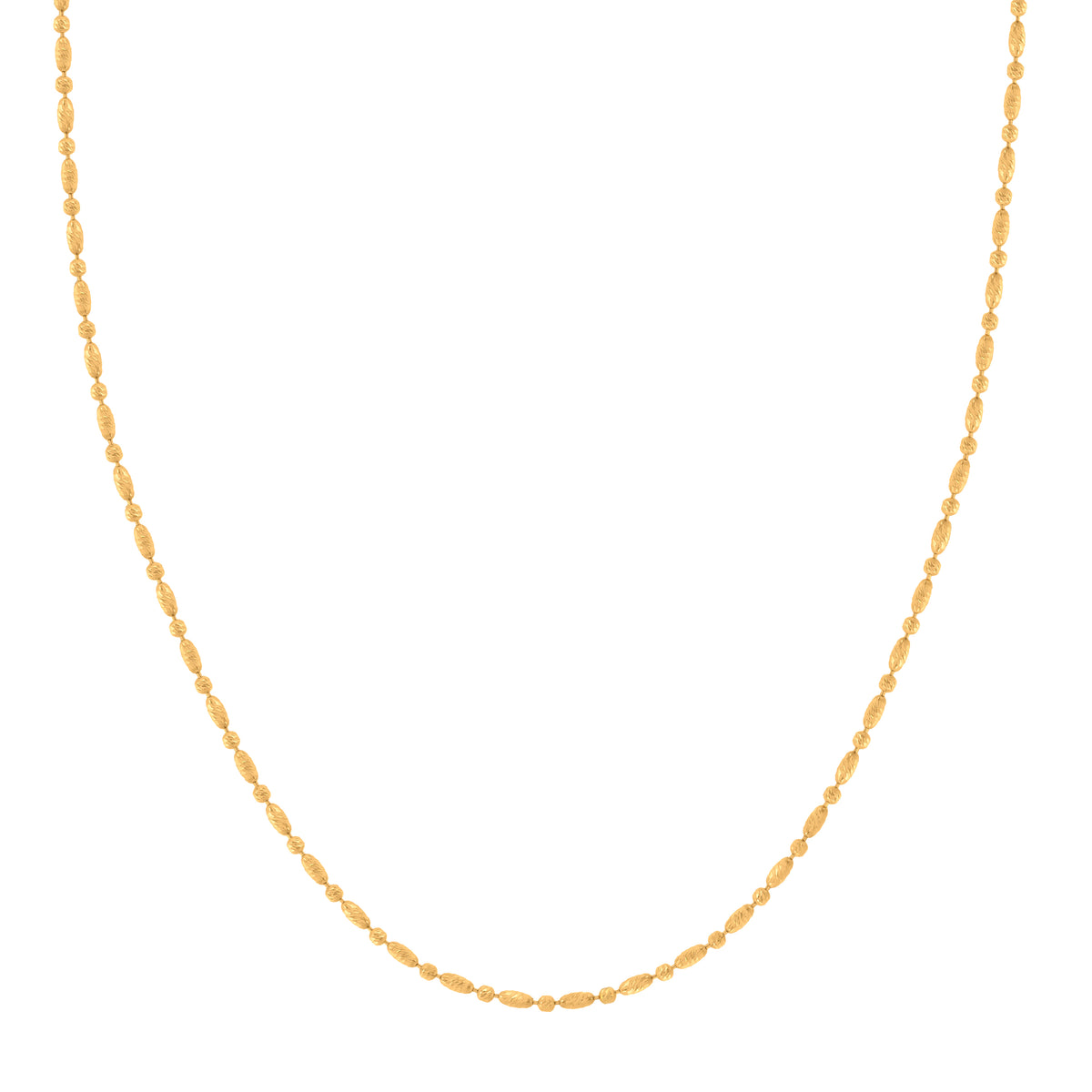 16'' Yellow Gold Ball Bead Chain 2MM