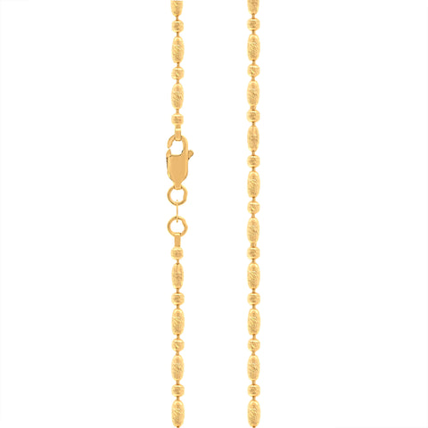 16'' Yellow Gold Ball Bead Chain 2MM