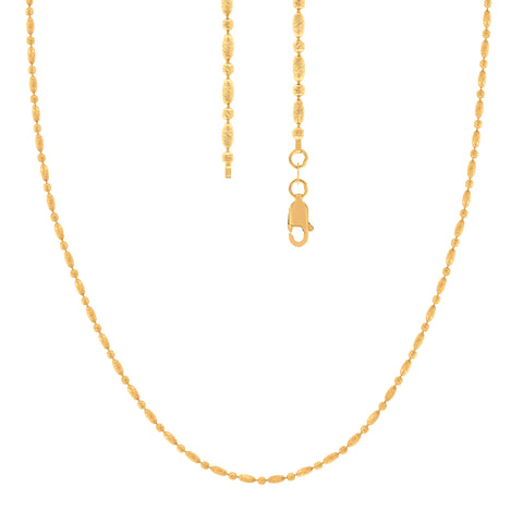 16'' Yellow Gold Ball Bead Chain 2MM