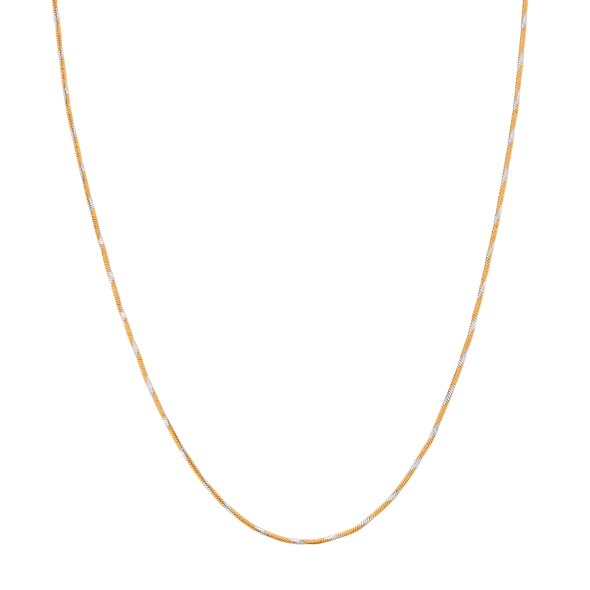 18'' Gold Snake Two Tone Chain 1MM