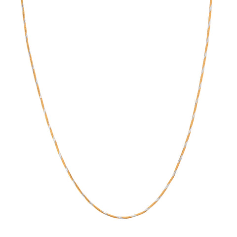 18'' Gold Snake Two Tone Chain 1MM