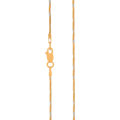 18'' Gold Snake Two Tone Chain 1MM