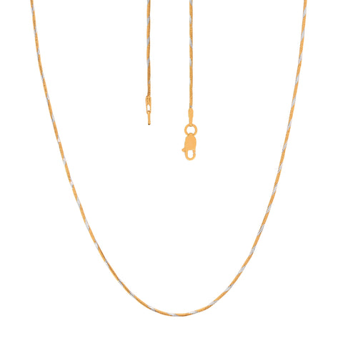 18'' Gold Snake Two Tone Chain 1MM