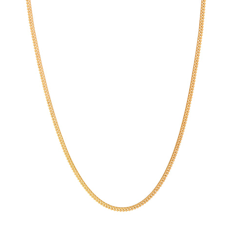 18''Yellow Gold Box Fancy Chain 2MM
