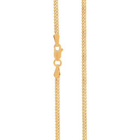 18'' Yellow Gold Box Fancy Chain 2MM