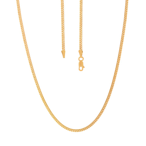18'' Yellow Gold Box Fancy Chain 2MM