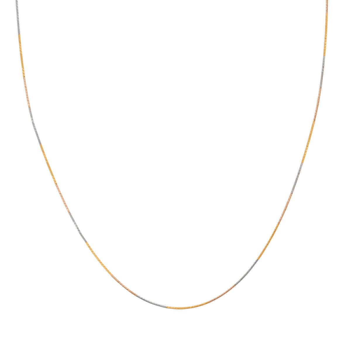 16'' Gold Three Tone Snake Chain 1MM