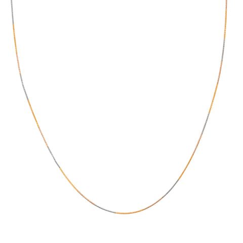 16'' Gold Three Tone Snake Chain 1MM