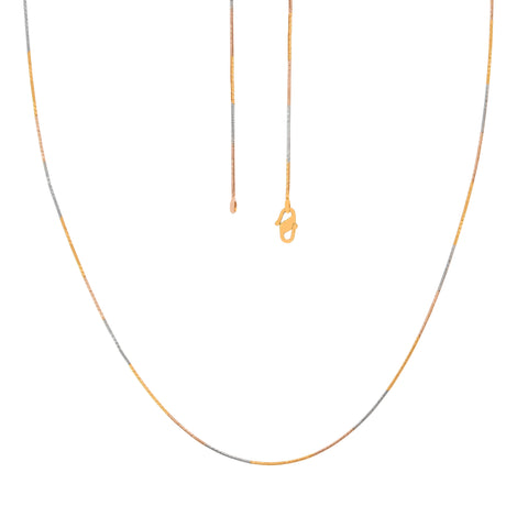 16'' Gold Three Tone Snake Chain 1MM
