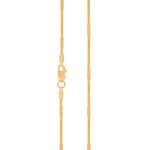 18''  Yellow Gold Stick Chain 1.51MM Width