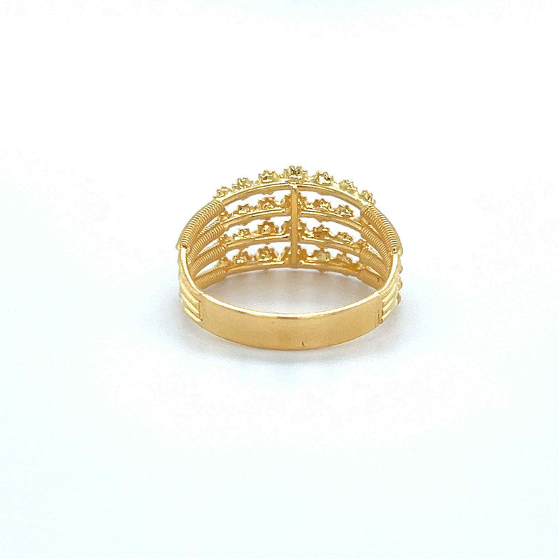 22K Gold Layered Stone Ring