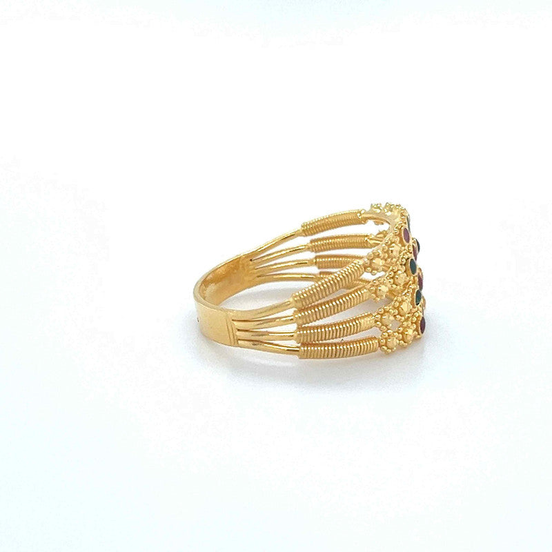 22K Gold Layered Stone Ring