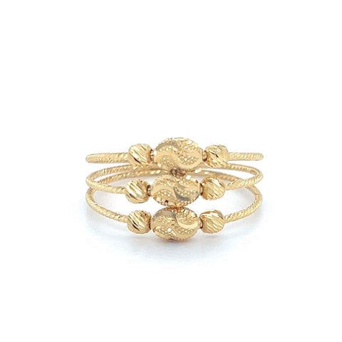 22K Gold Layered Bead Ring