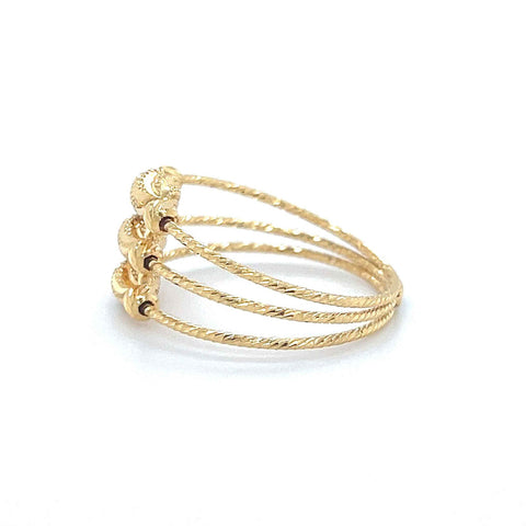 22K Gold Layered Bead Ring