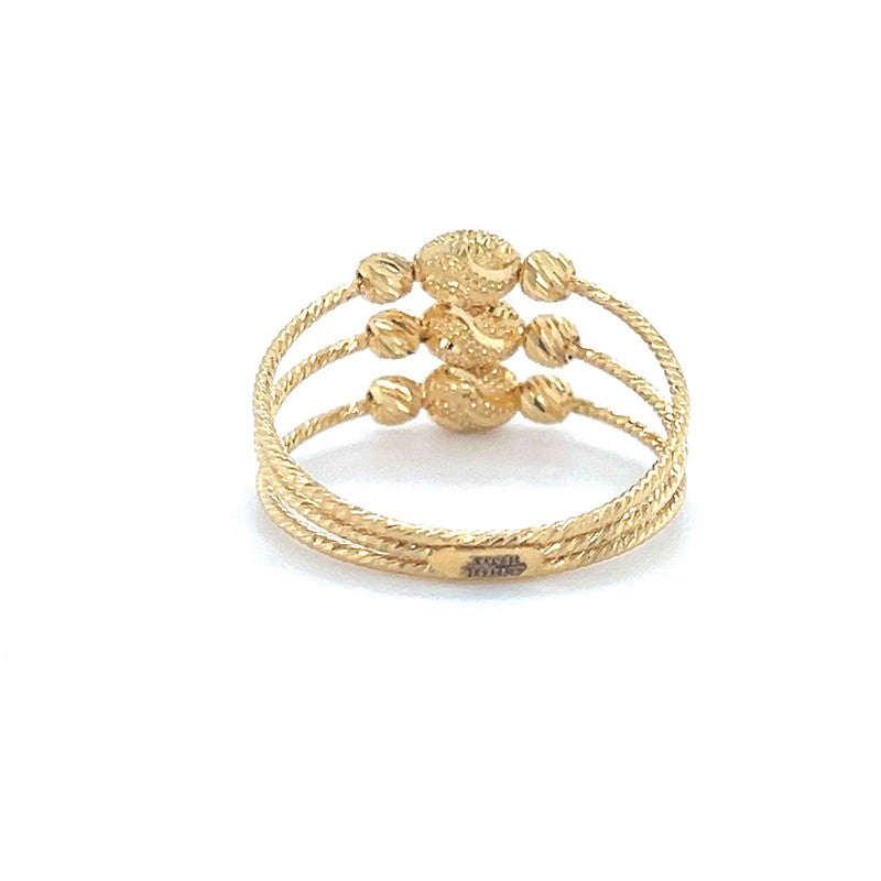 22K Gold Layered Bead Ring