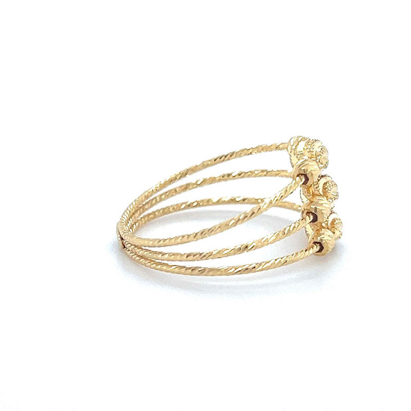 22K Gold Layered Bead Ring