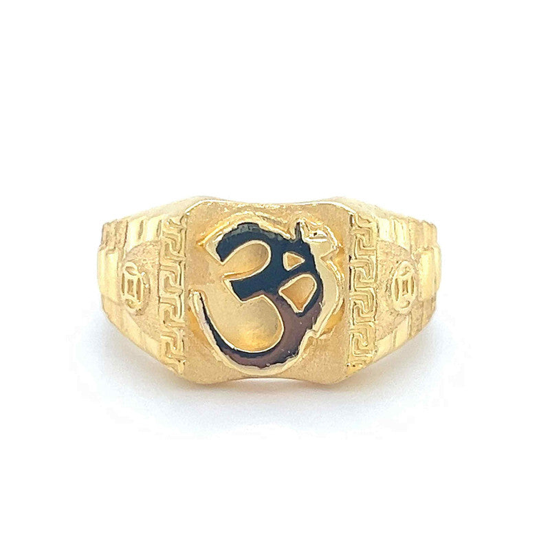 Mens' 22K Gold Classy Om Ring