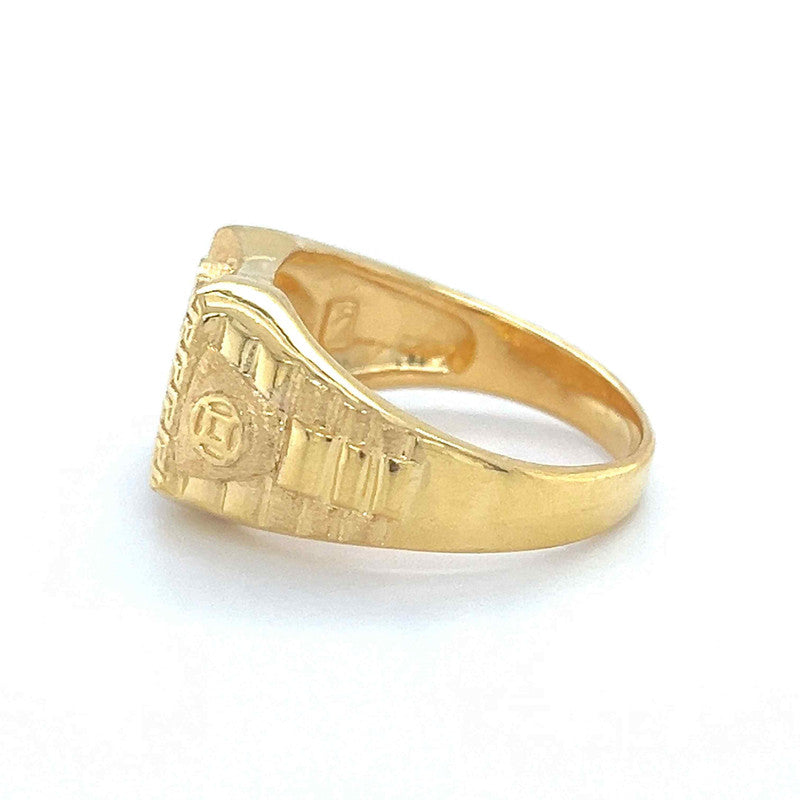 Mens' 22K Gold Classy Om Ring