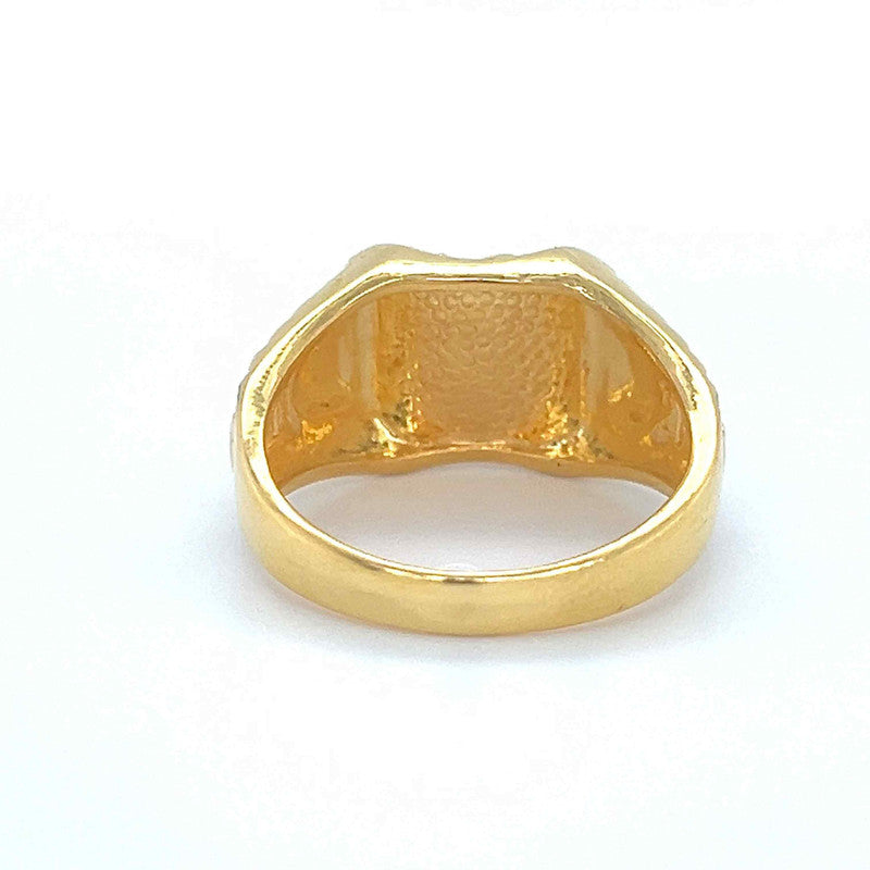 Mens' 22K Gold Classy Om Ring