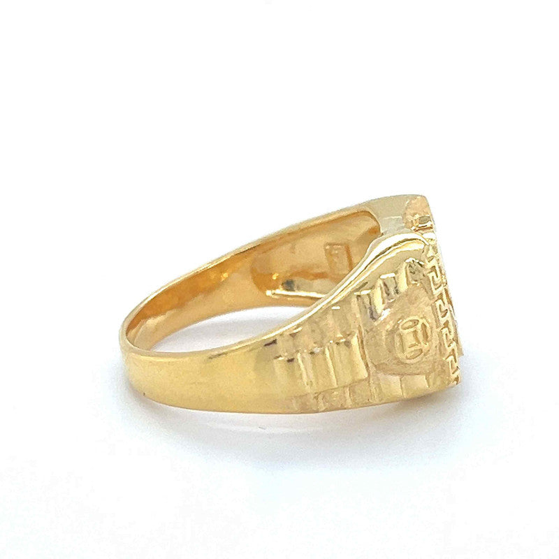 Mens' 22K Gold Classy Om Ring