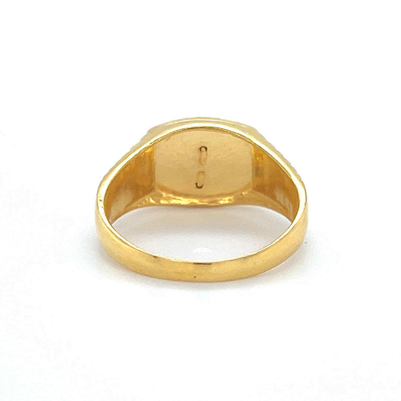 Mens' 22K Gold Solid Om Ring