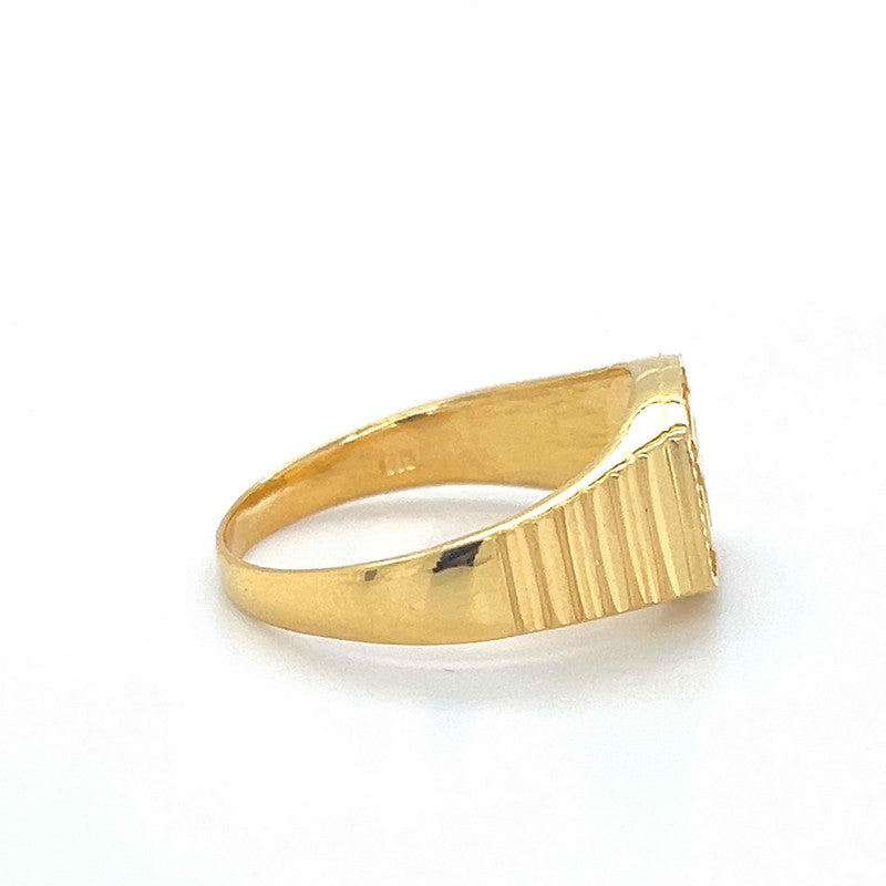 Mens' 22K Gold Solid Om Ring