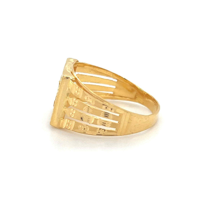 Mens' 22K Gold Detailed Ring