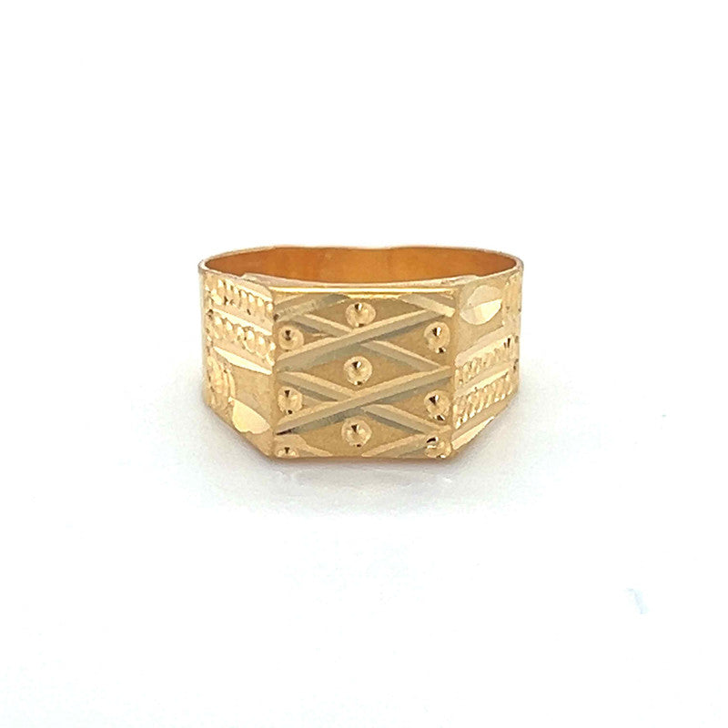 22K Gold Square Baby Ring