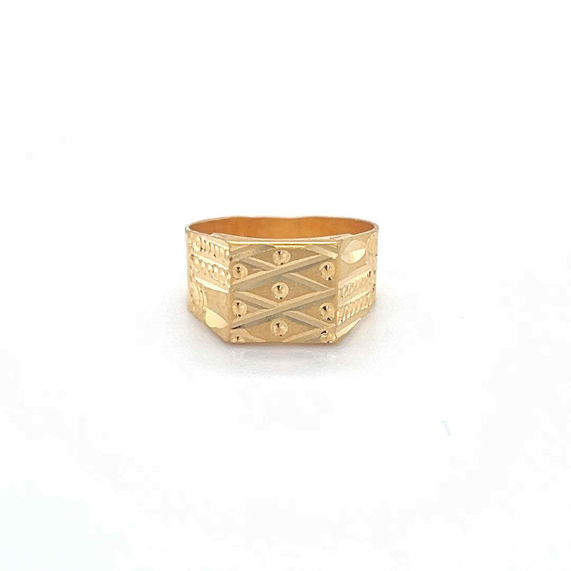 22K Gold Square Baby Ring