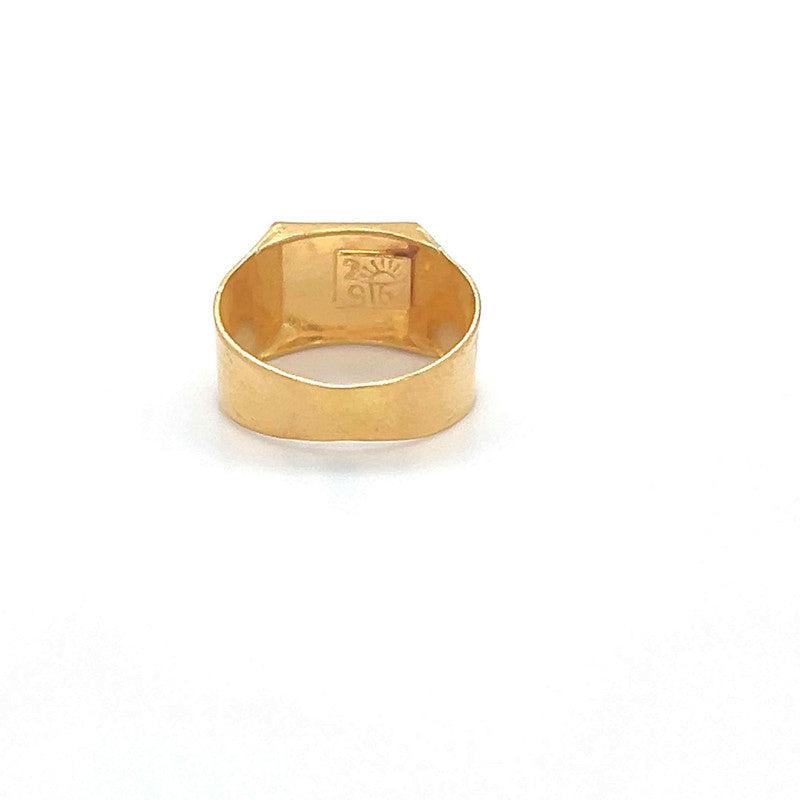 22K Gold Square Baby Ring