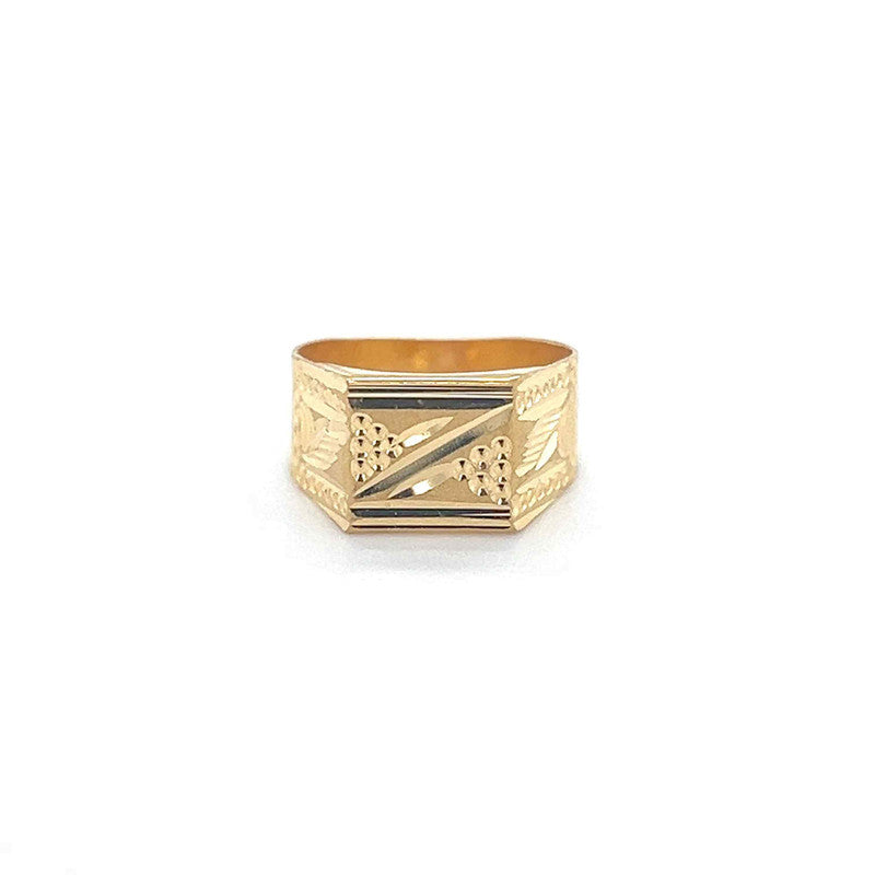 22K Gold Geometric Pattern Baby Ring